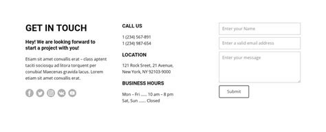 Opening Times & Contact Details .